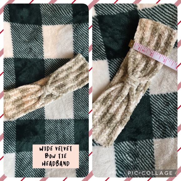 Velvet crochet headband - Picture 2 of 2